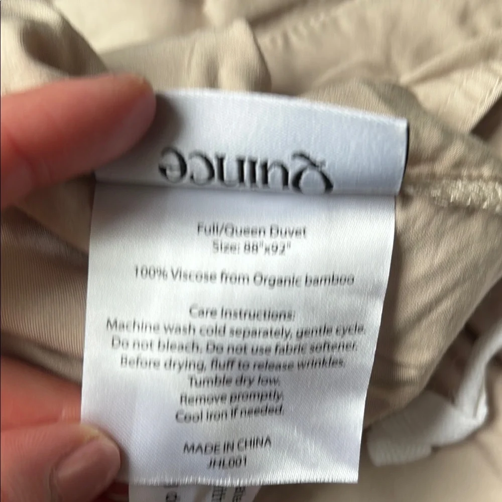 QUINCE Bamboo Duvet Cover Full/Queen Sand